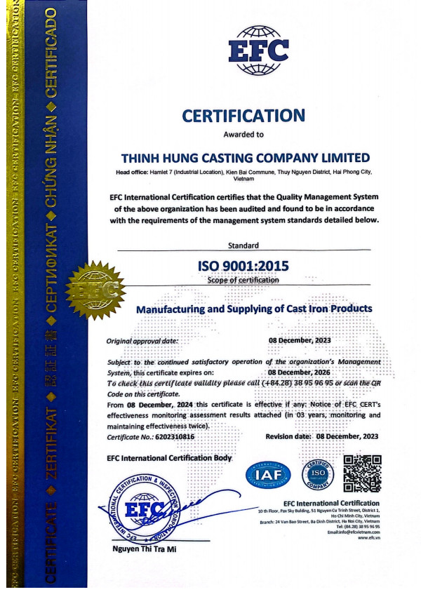 Chứng nhận ISO 9001:2015